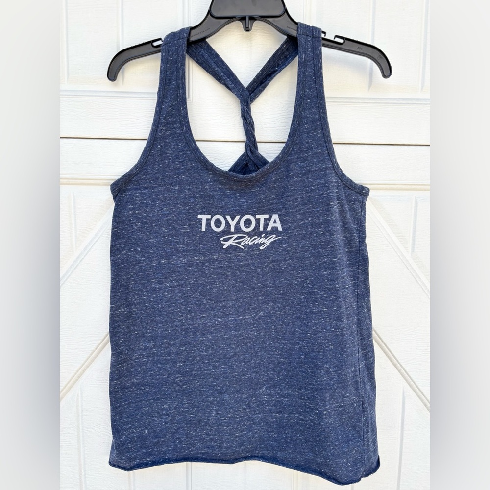 Toyota Racing Women’s Tank Top Blue Twisted Racerback Size M